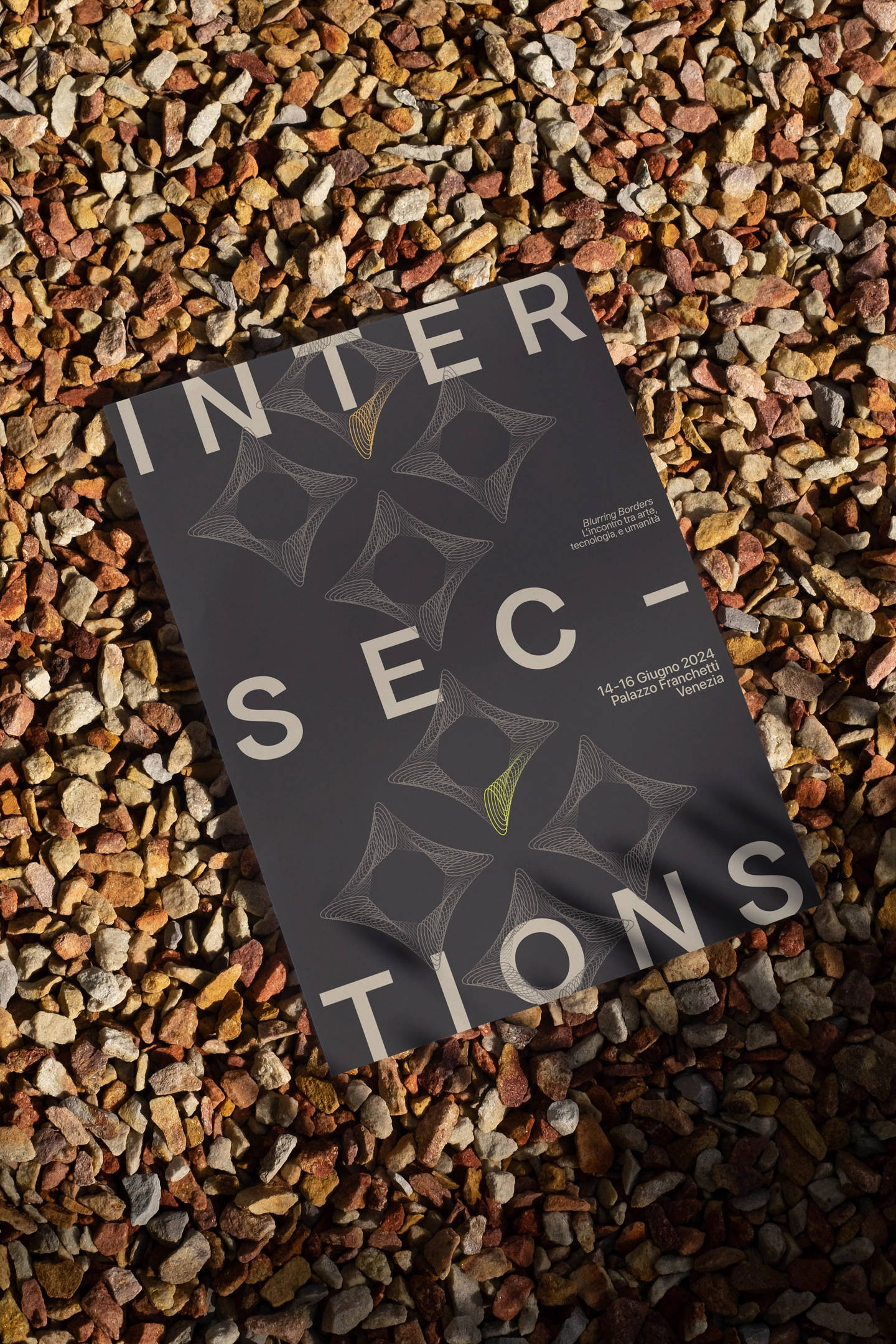 Intersections poster on gravel